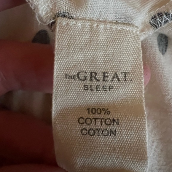 THE GREAT Sleep long slv polka dot cream black top sz 3(L) comfy California - Picture 6 of 9